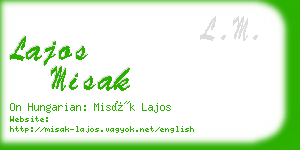 lajos misak business card